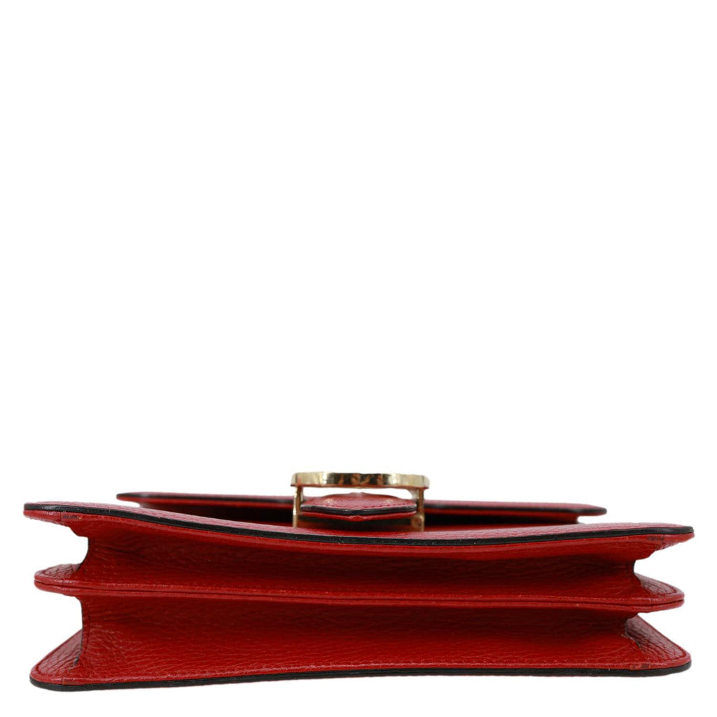 GUCCI Interlocking GG Small Dollar Calfskin Leather Crossbody Bag Red 510304