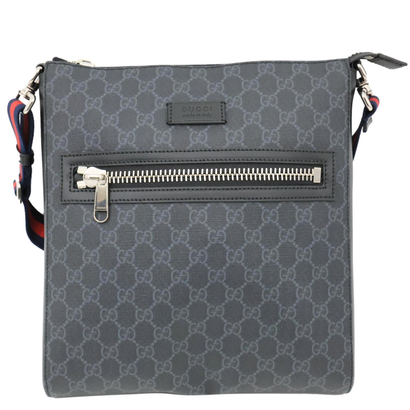 GUCCI GG Supreme Canvas Messenger Bag Black 474137