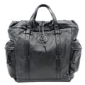 GUCCI Piuma Monochrome Leather Drawstring Bag Black 725664