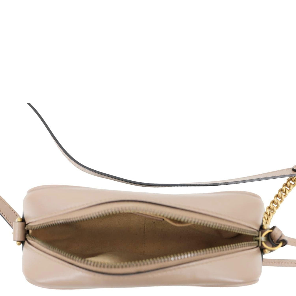 GUCCI GG Marmont Mini Matelasse Leather Crossbody Bag Dusty Pink 448065