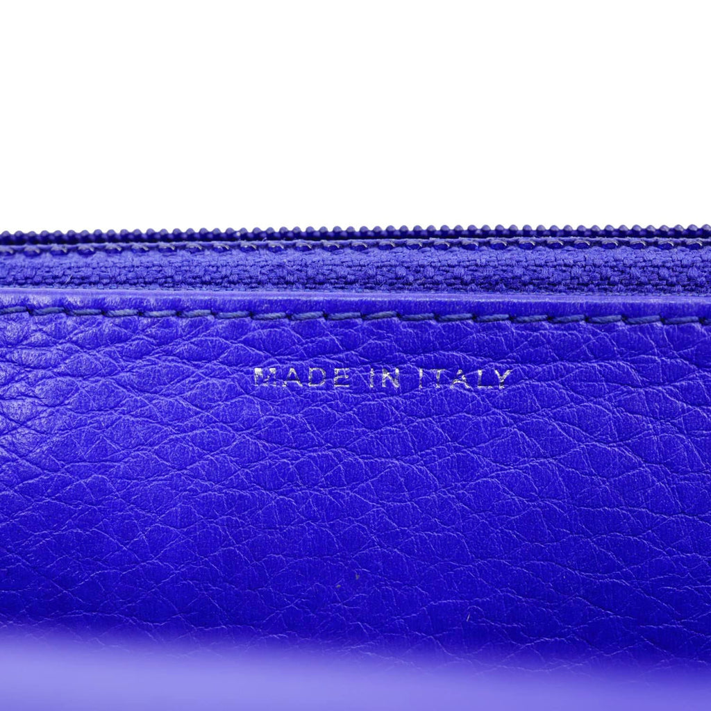 CHANEL Fancy CC Quilted Calfskin Leather Wallet On Chain Bag Royal Blue