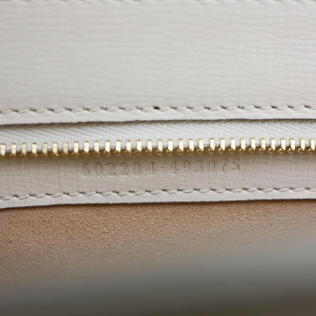 GUCCI Horsebit 1955 Small Leather Shoulder Bag Off White 602204