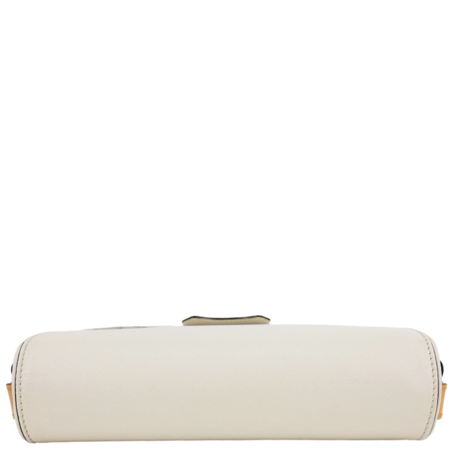 GUCCI Padlock Saddle Small GG Supreme Canvas Shoulder Bag Beige 644524
