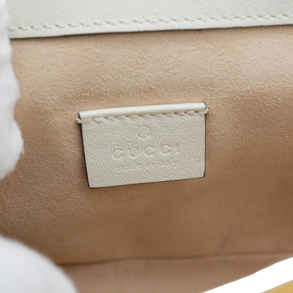 GUCCI Padlock Front Pocket Flap Mini GG Canvas Shoulder Bag Beige 658487