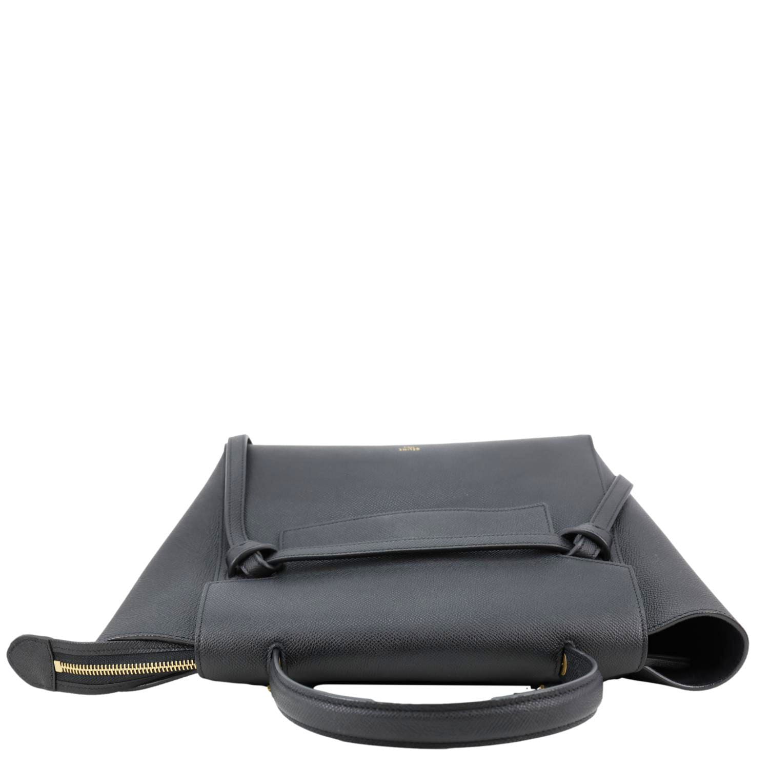 CELINE Belt Grained Calfskin Leather 2Way Shoulder Bag Black