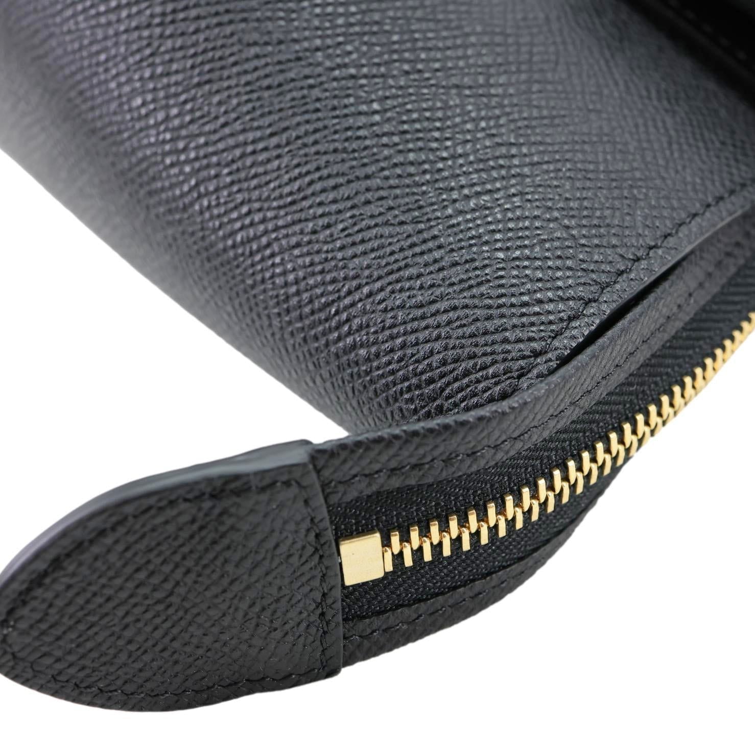 CELINE Belt Grained Calfskin Leather 2Way Shoulder Bag Black
