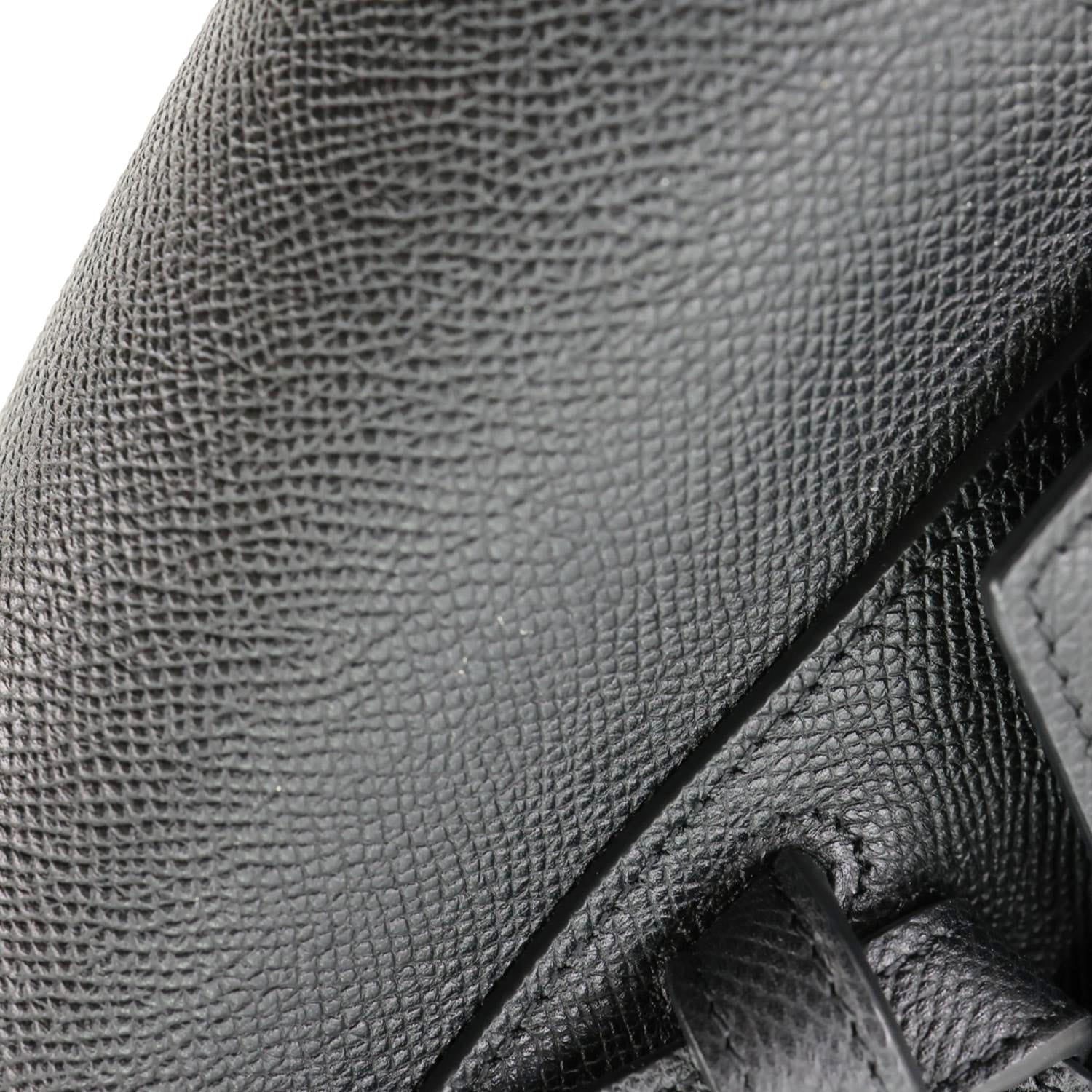 CELINE Belt Grained Calfskin Leather 2Way Shoulder Bag Black