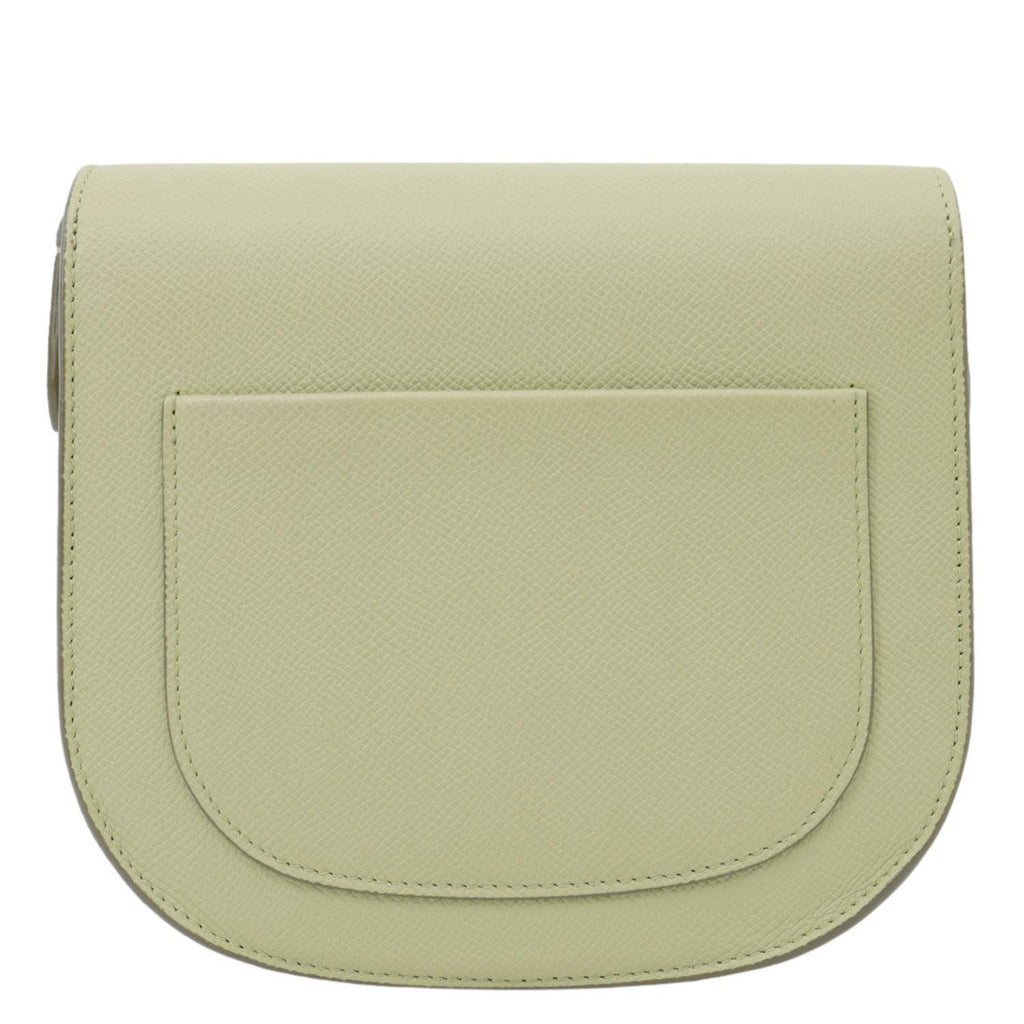 CELINE Trotteur Small Grained Calfskin Leather Shoulder Bag Sage