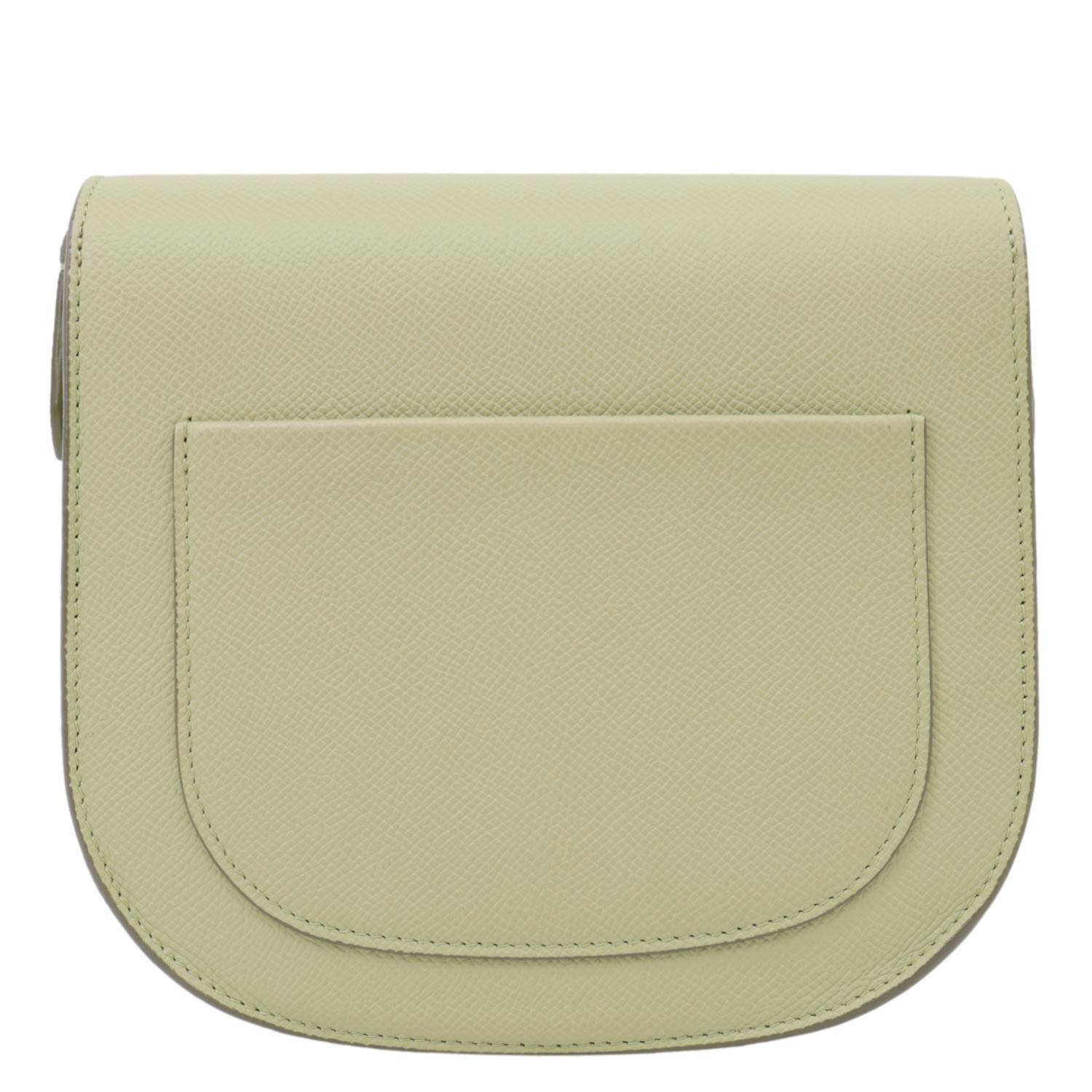 CELINE Trotteur Small Grained Calfskin Leather Shoulder Bag Sage