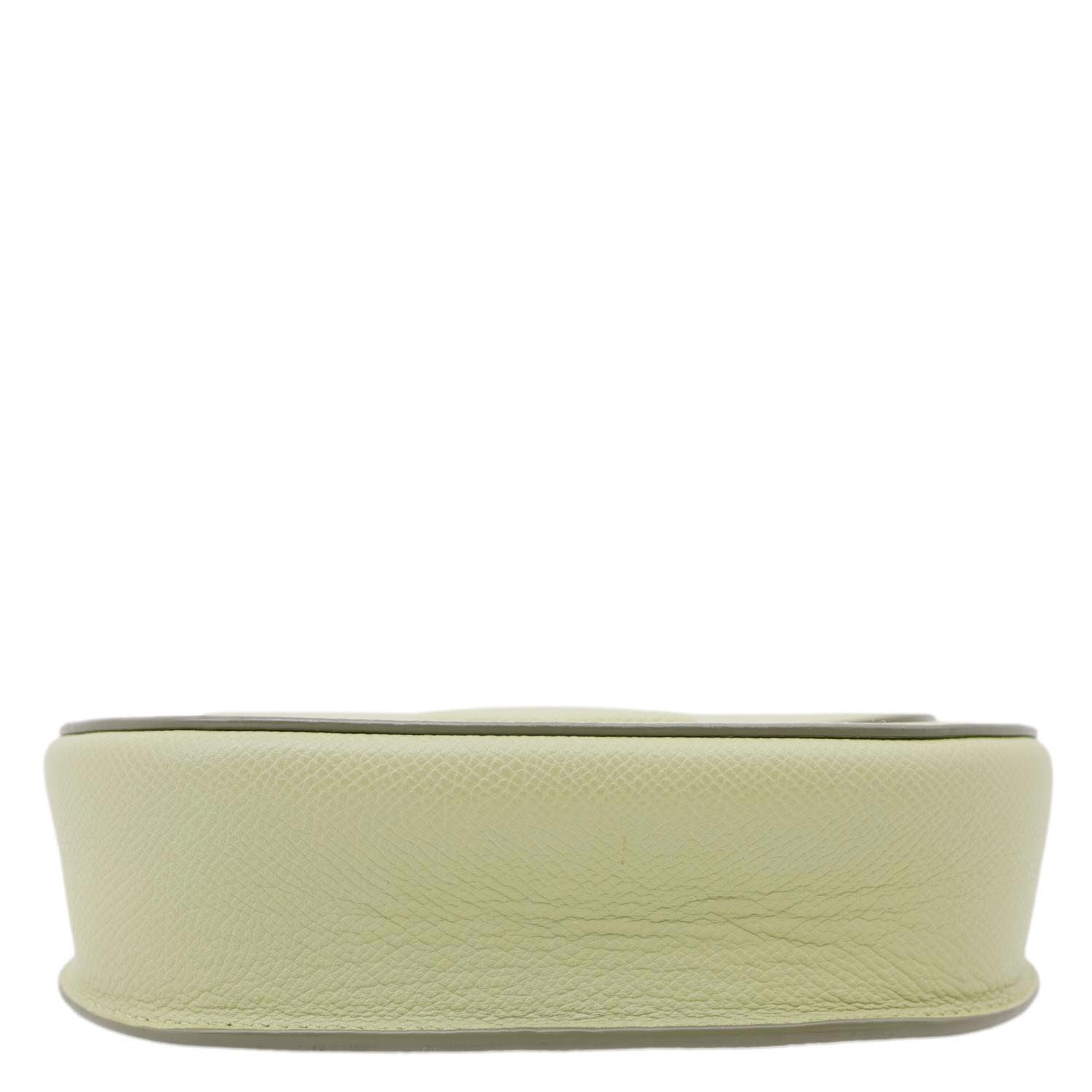 CELINE Trotteur Small Grained Calfskin Leather Shoulder Bag Sage