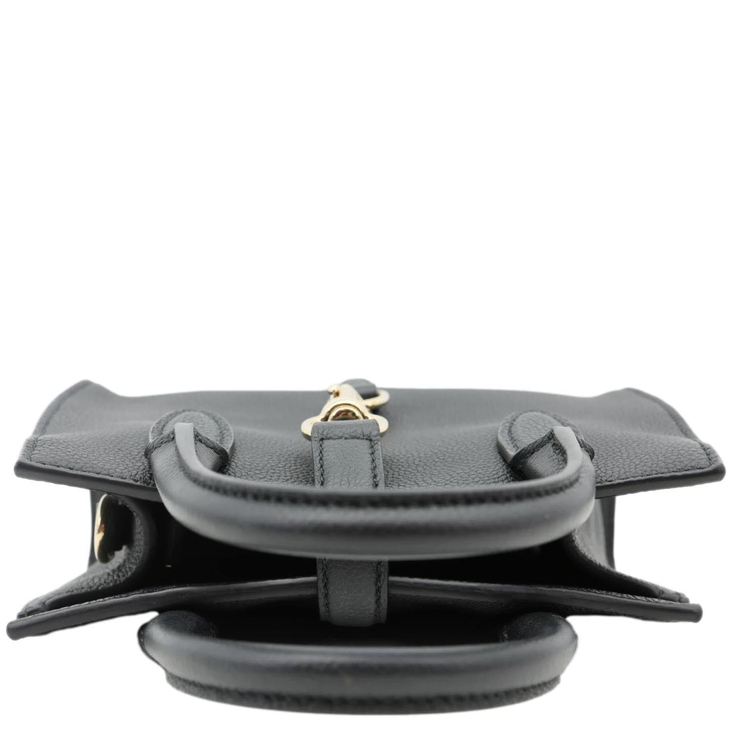 GUCCI Jackie Small Soft Grainy Leather Tote Bag Black 795349