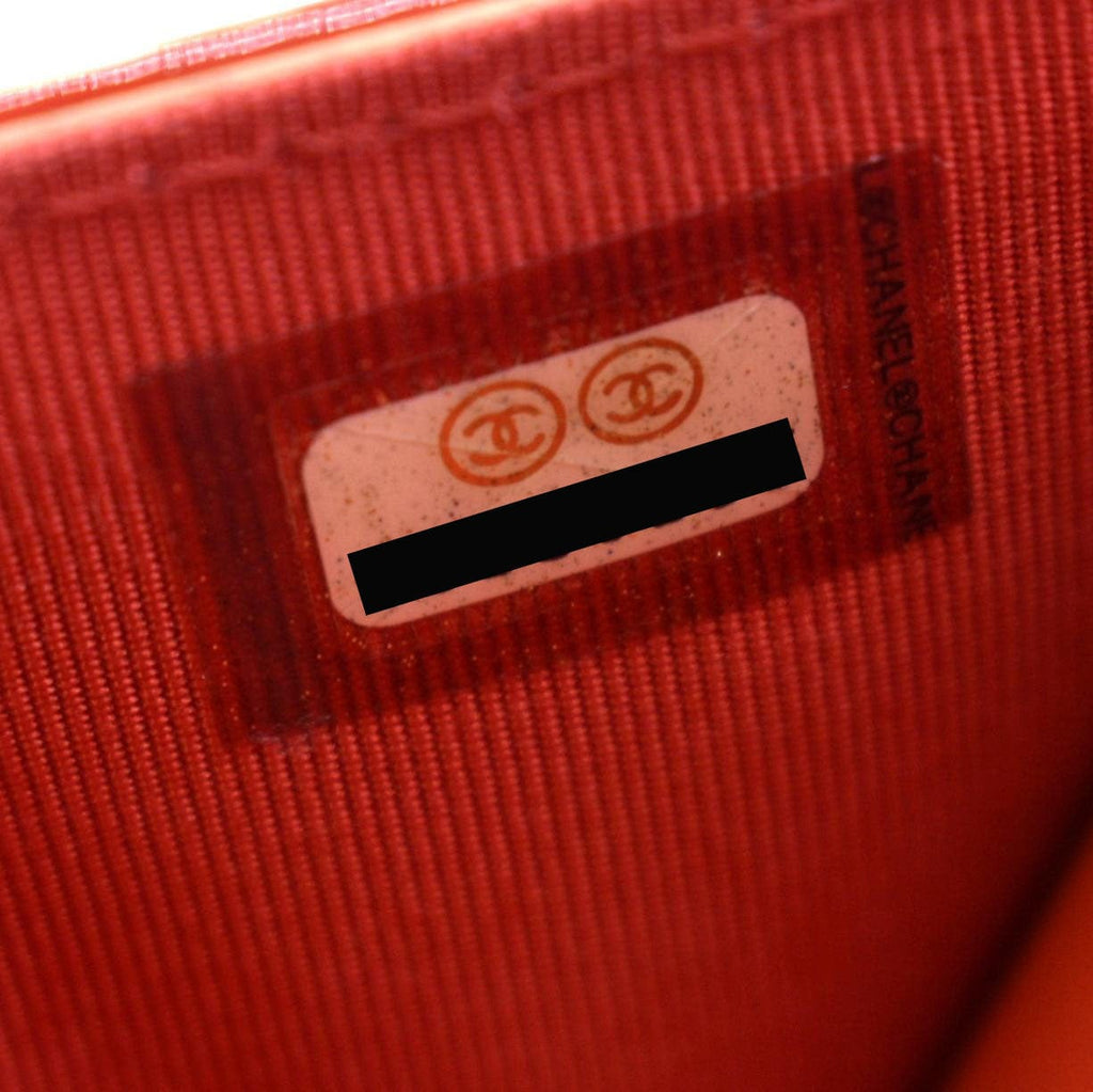 CHANEL CC WOC Leather Wallet On Chain Crossbody Bag Red