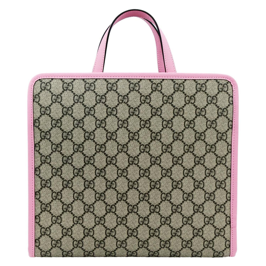GUCCI Children's 3D Strawberry GG Supreme Canvas Tote Bag Beige 630589
