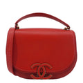 CHANEL Coco Curve Flap Small Quilted Calfskin Leather Messenger Bag Red