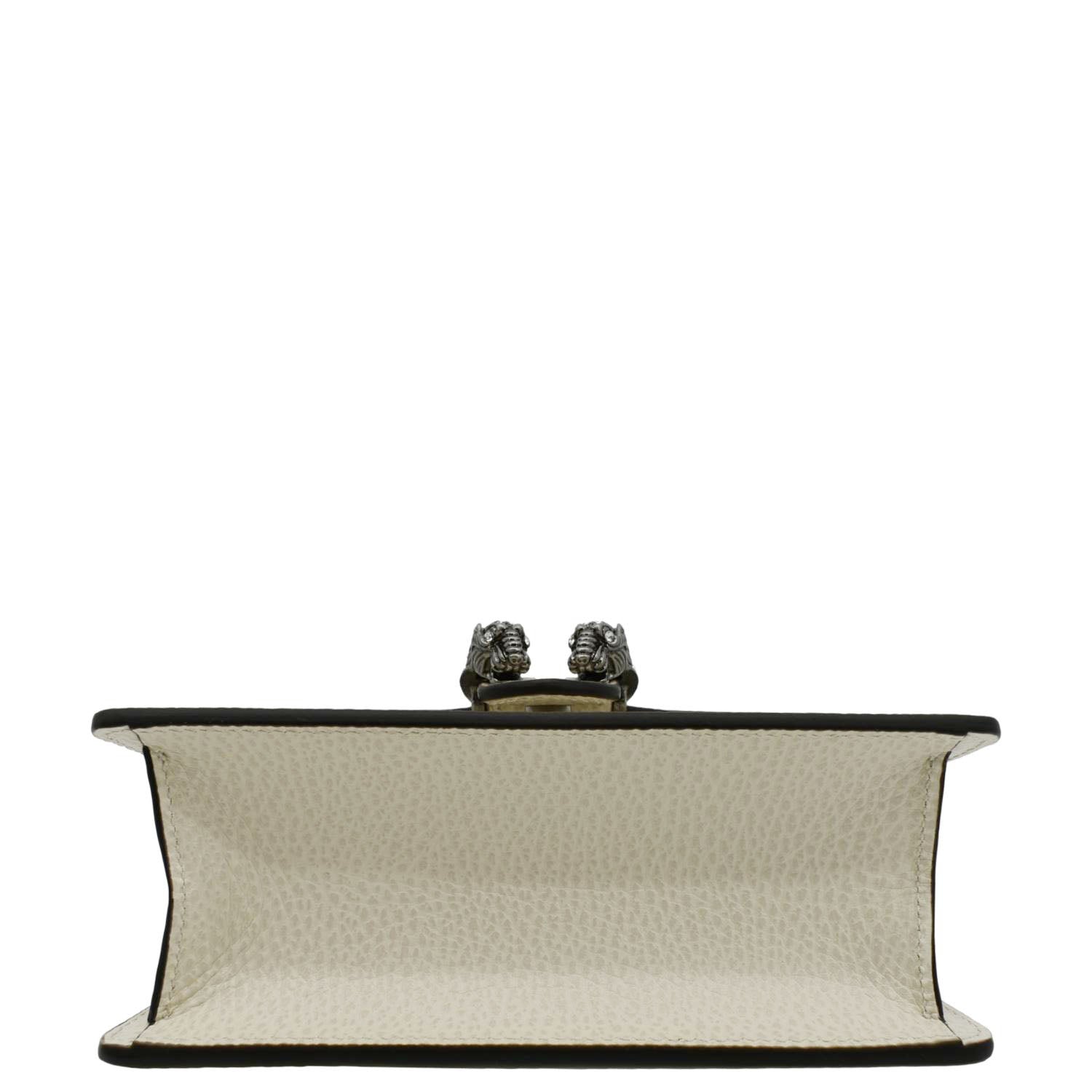 GUCCI Dionysus Mini Leather Top Handle Shoulder Bag Off White 752029