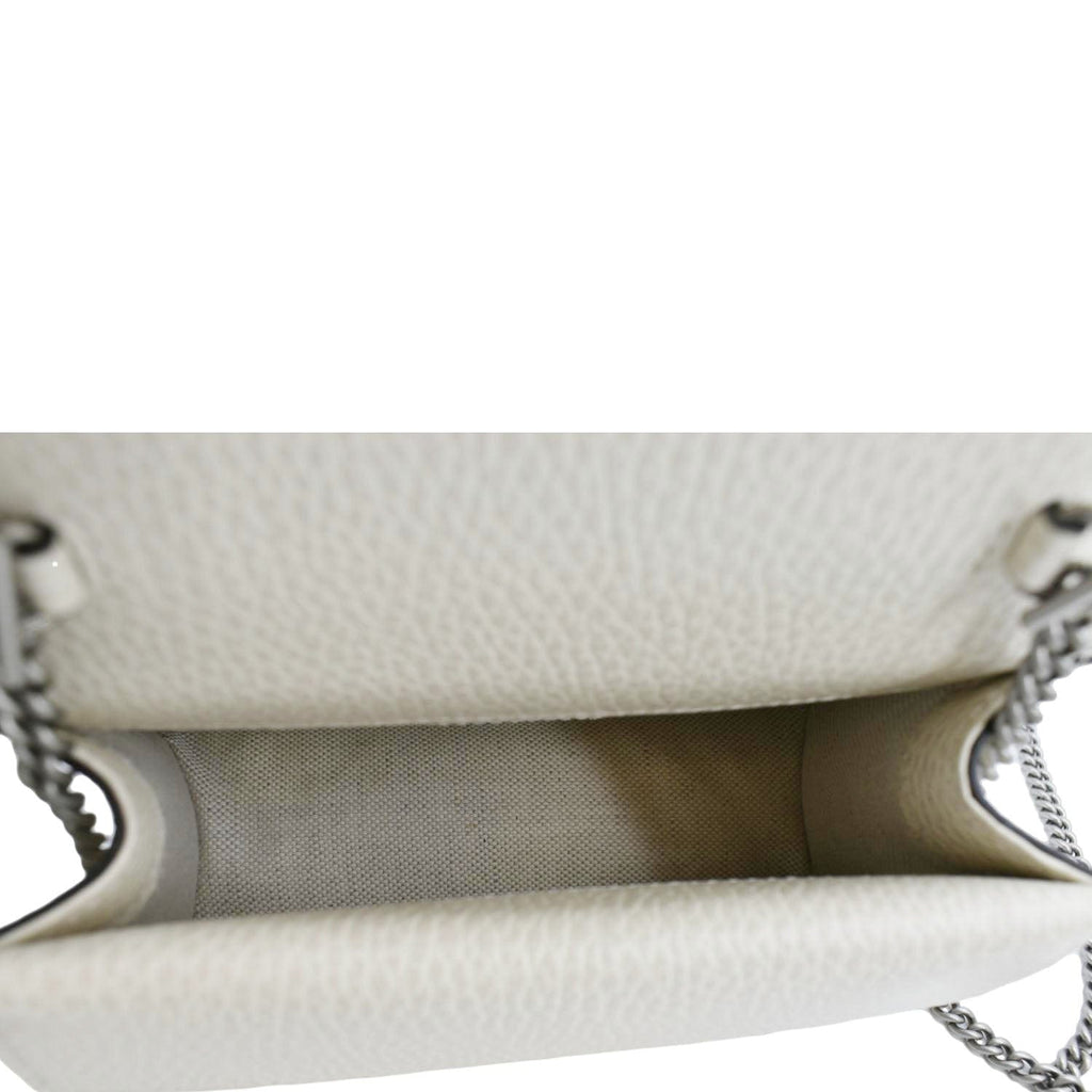 GUCCI Dionysus Mini Leather Top Handle Shoulder Bag Off White 752029