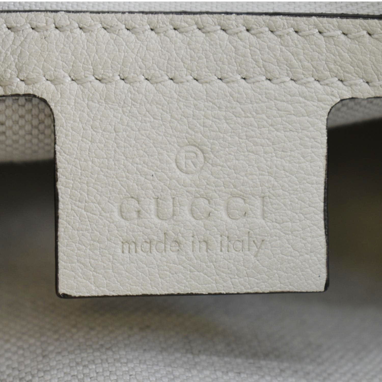 GUCCI GG Star Leather Crossbody Bag Off White 675776