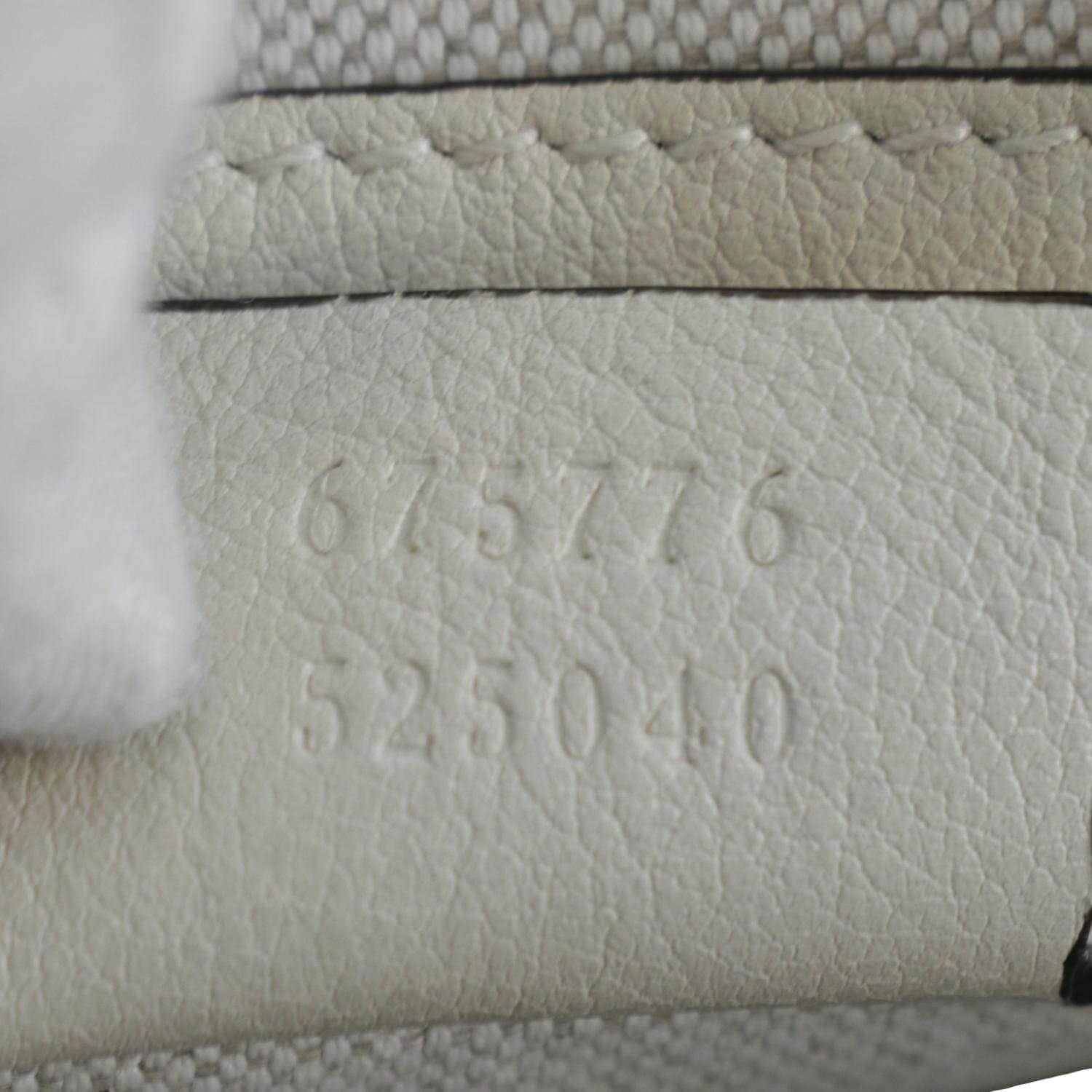 GUCCI GG Star Leather Crossbody Bag Off White 675776