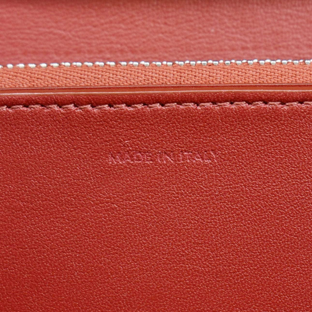 CELINE Classic Box Medium Leather Flap Shoulder Bag Red