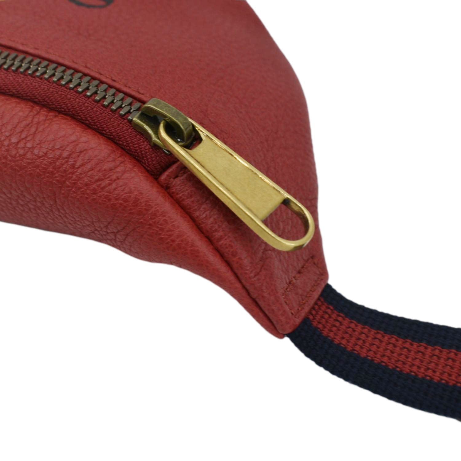 GUCCI Print Small Leather Belt Bag Red 527792