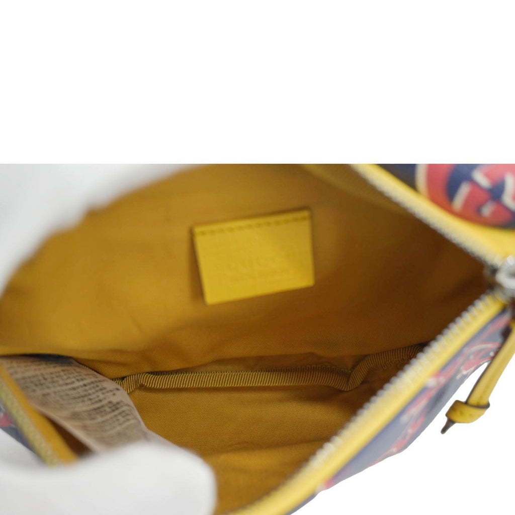 GUCCI Children's Interlocking G Snail Print Canvas Bumbag Blue 502095