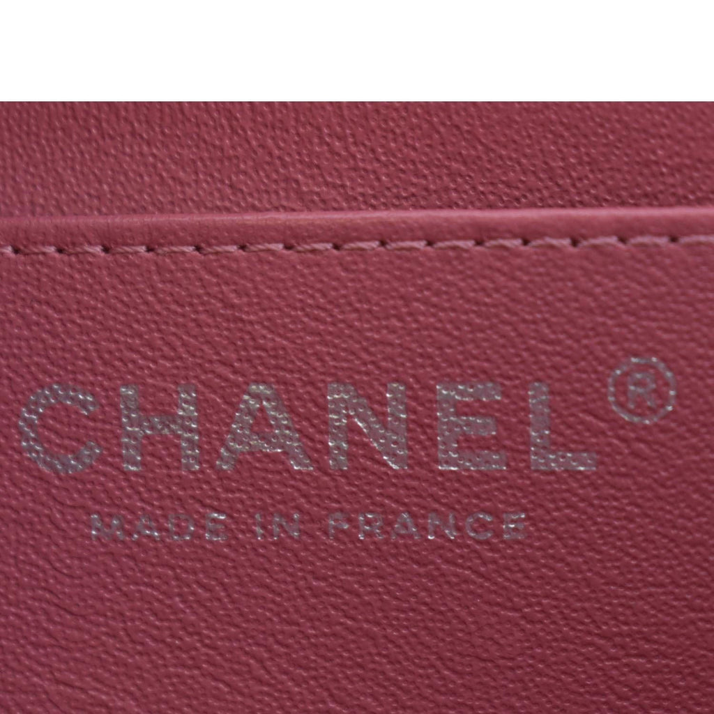 CHANEL Mini Square Flap Leather Crossbody Bag Pink