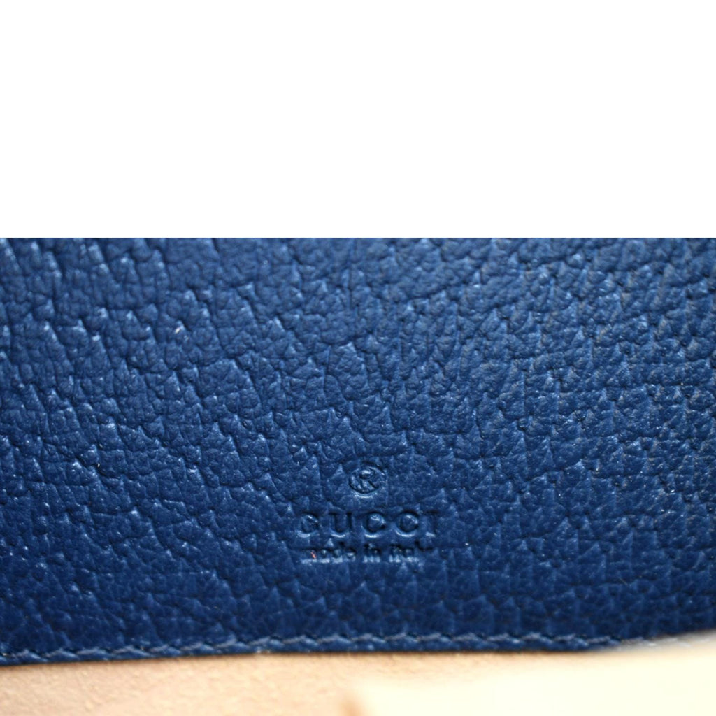 GUCCI Ophidia Mini GG Round Web Monogram Leather Backpack Bag Blue 598661