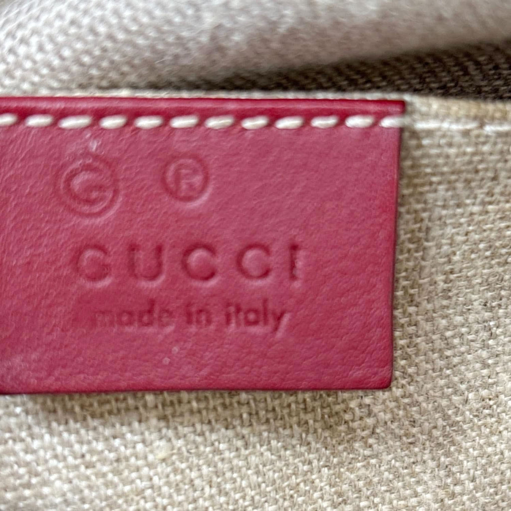 GUCCI Dome Mini Embossed Leather Crossbody Bag Red 449654