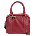 GUCCI Dome Mini Embossed Leather Crossbody Bag Red 449654