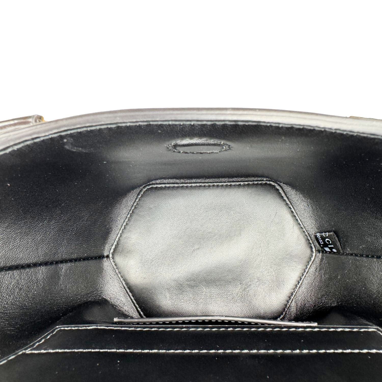 GUCCI Bamboo Top Handle Mini Leather Tote Bag Black 805832
