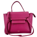 CELINE Micro Belt Grained Calfskin Leather Shoulder Bag Burgundy