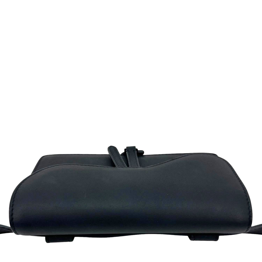 CHRISTIAN DIOR Saddle Ultra Matte Calfskin Leather Belt Pouch Black