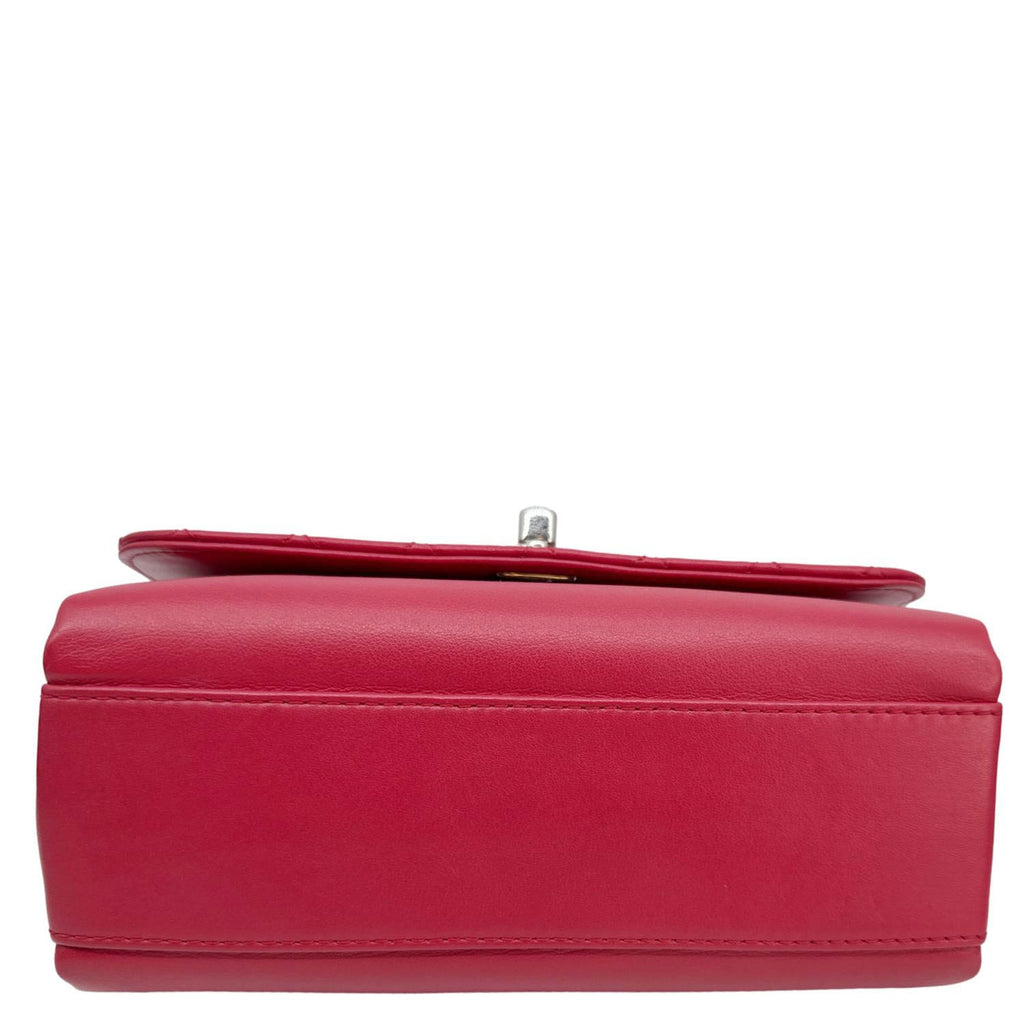 CHANEL Tramezzo Flap Quilted Calfskin Leather Crossbody Bag Red