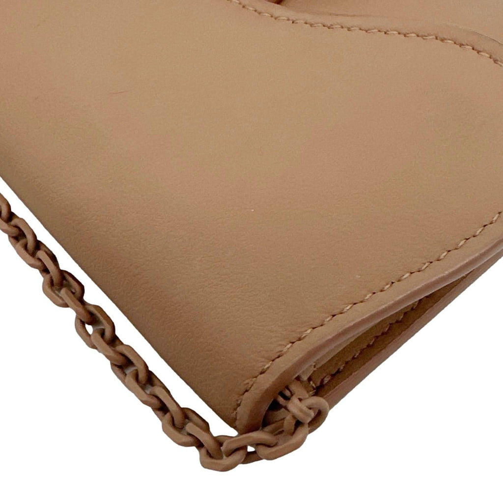 CHRISTIAN DIOR Nano Saddle Ultra Matte Calfskin Leather Chain Pouch Pink