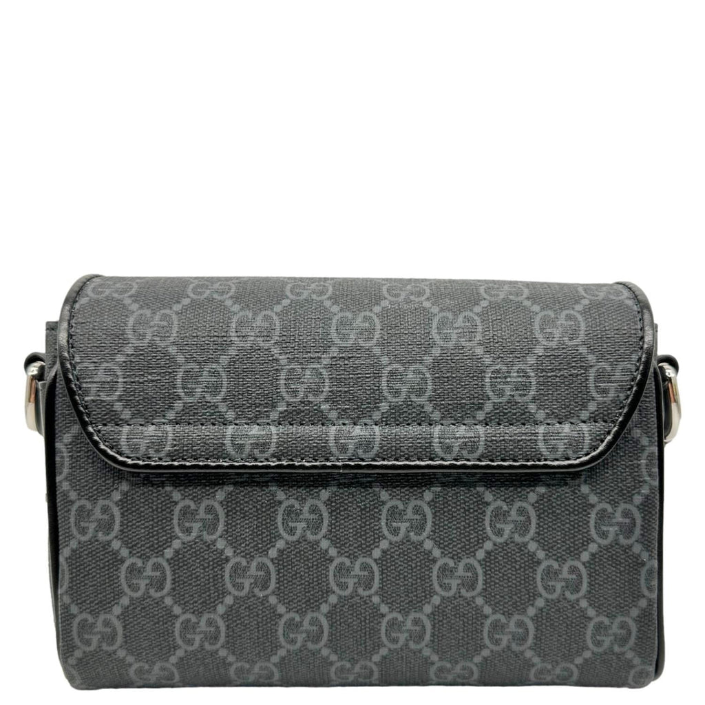 GUCCI Mini GG Supreme Canvas Messenger Bag Black 791741