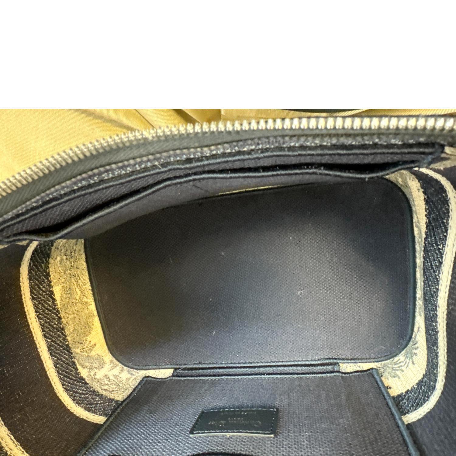 CHRISTIAN DIOR Travel Oblique Embroidery Canvas Vanity Case Blue