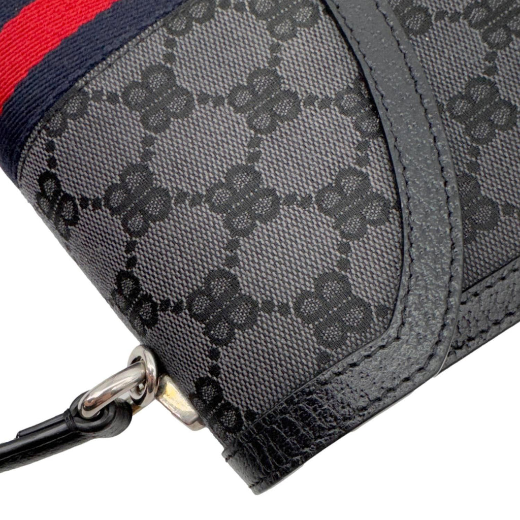 GUCCI X BALENCIAGA The Hacker Project BB Supreme Monogram Canvas Shoulder Bag Grey 680119