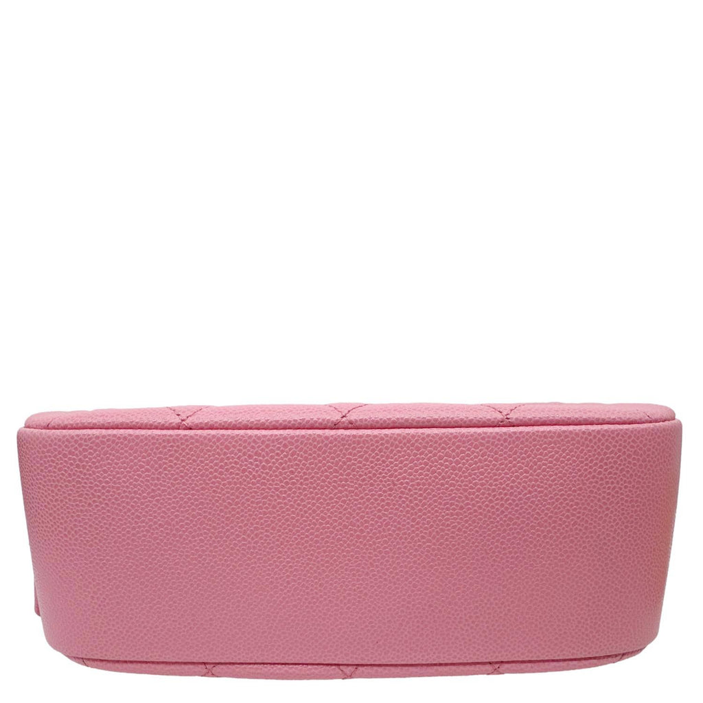 CHANEL Interlocking CC Quilted Caviar Leather Vanity Shoulder Bag Pink