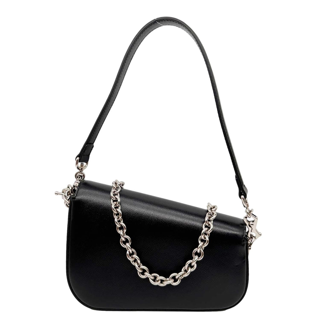 GUCCI Horsebit 1955 Asymmetric Mini Leather Shoulder Bag Black 774209