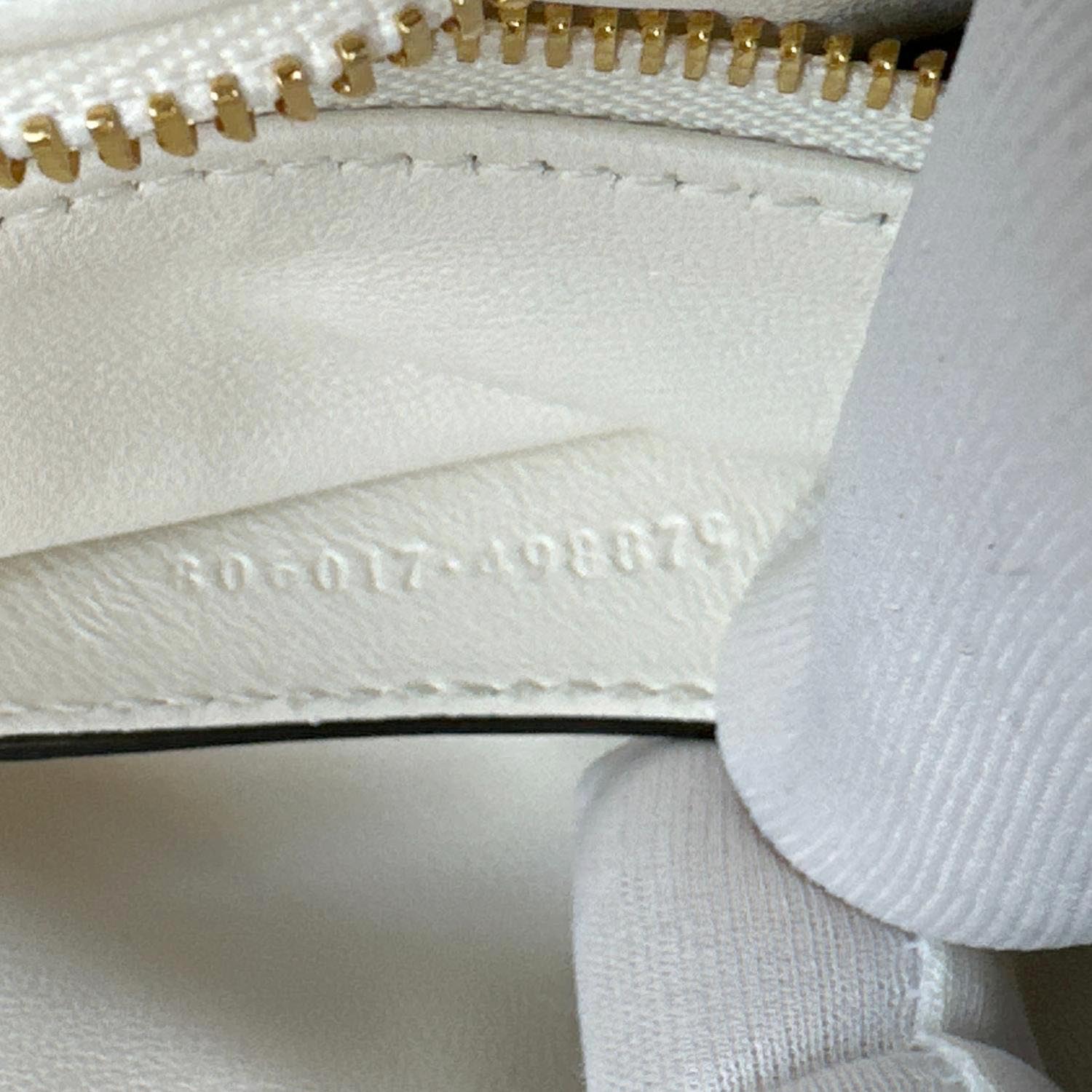 GUCCI GG Milano Mini Leather Top Handle Shoulder Bag Off White 806017