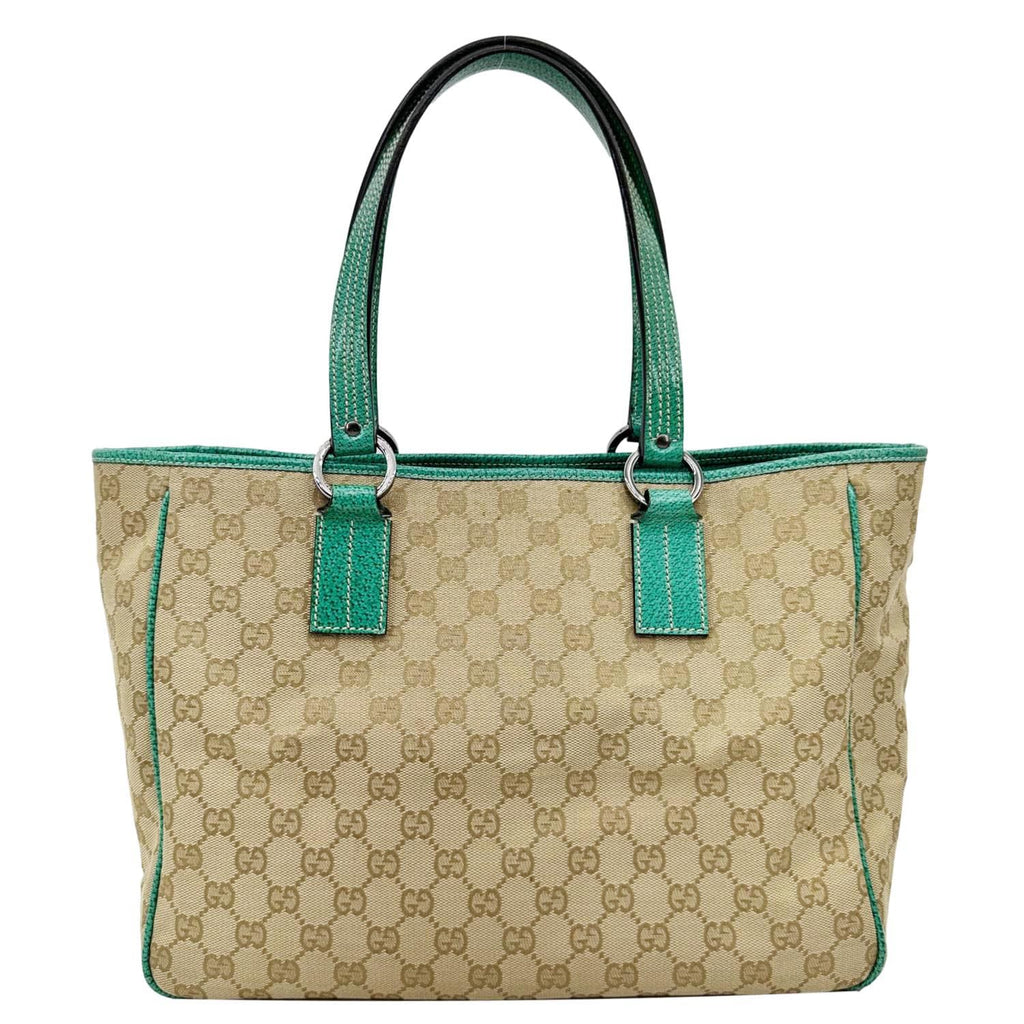 GUCCI GG Canvas Tote Bag Beige 113017