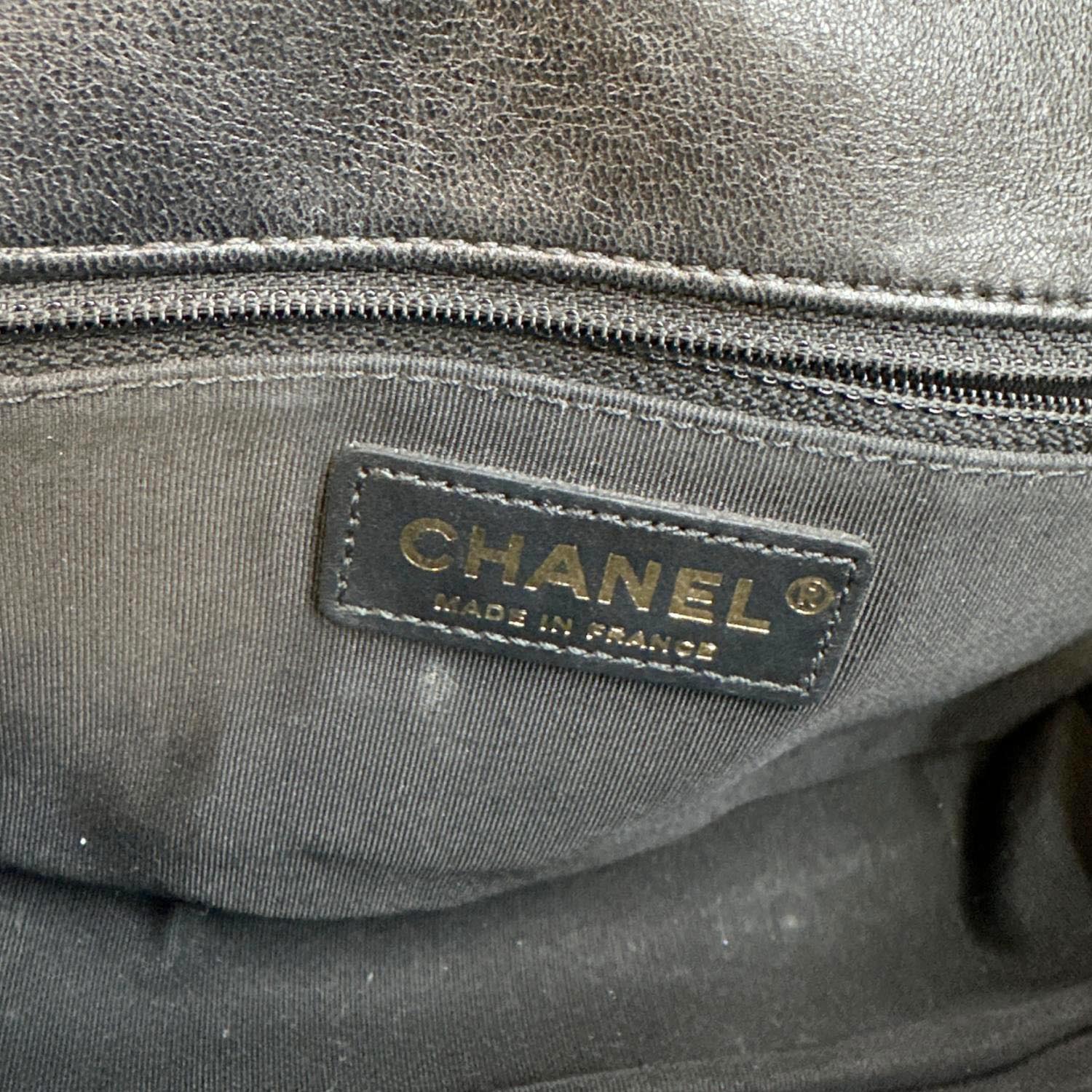 CHANEL Braided Saddle Flap Quilted Lambskin Crossbody Bag Bicolor