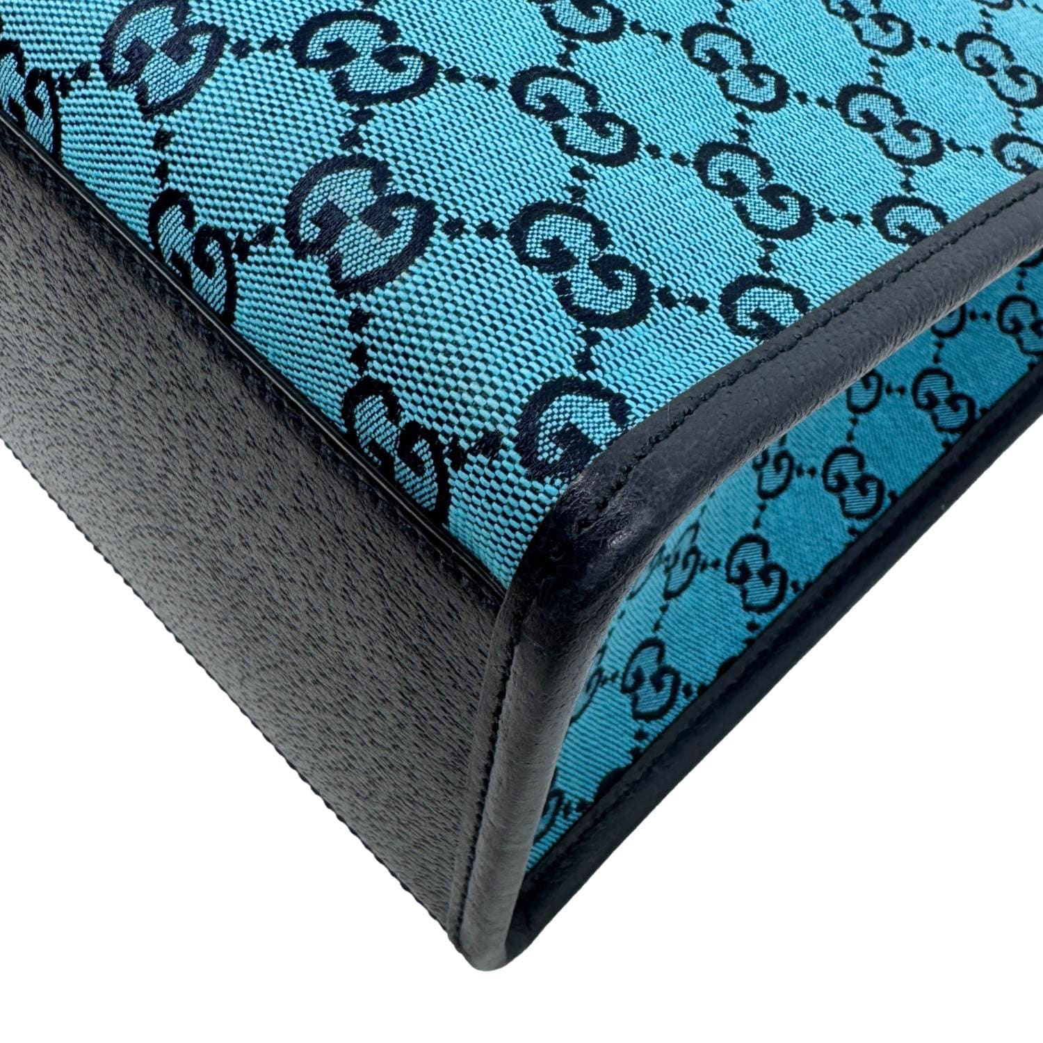 GUCCI Interlocking GG Supreme Canvas Tote Bag Blue 659983