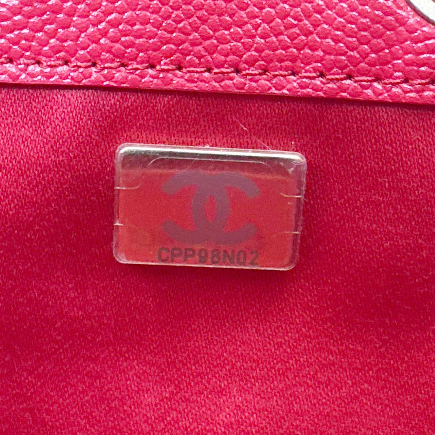 CHANEL 25 Mini Quilted Caviar Leather Hobo Bag Red