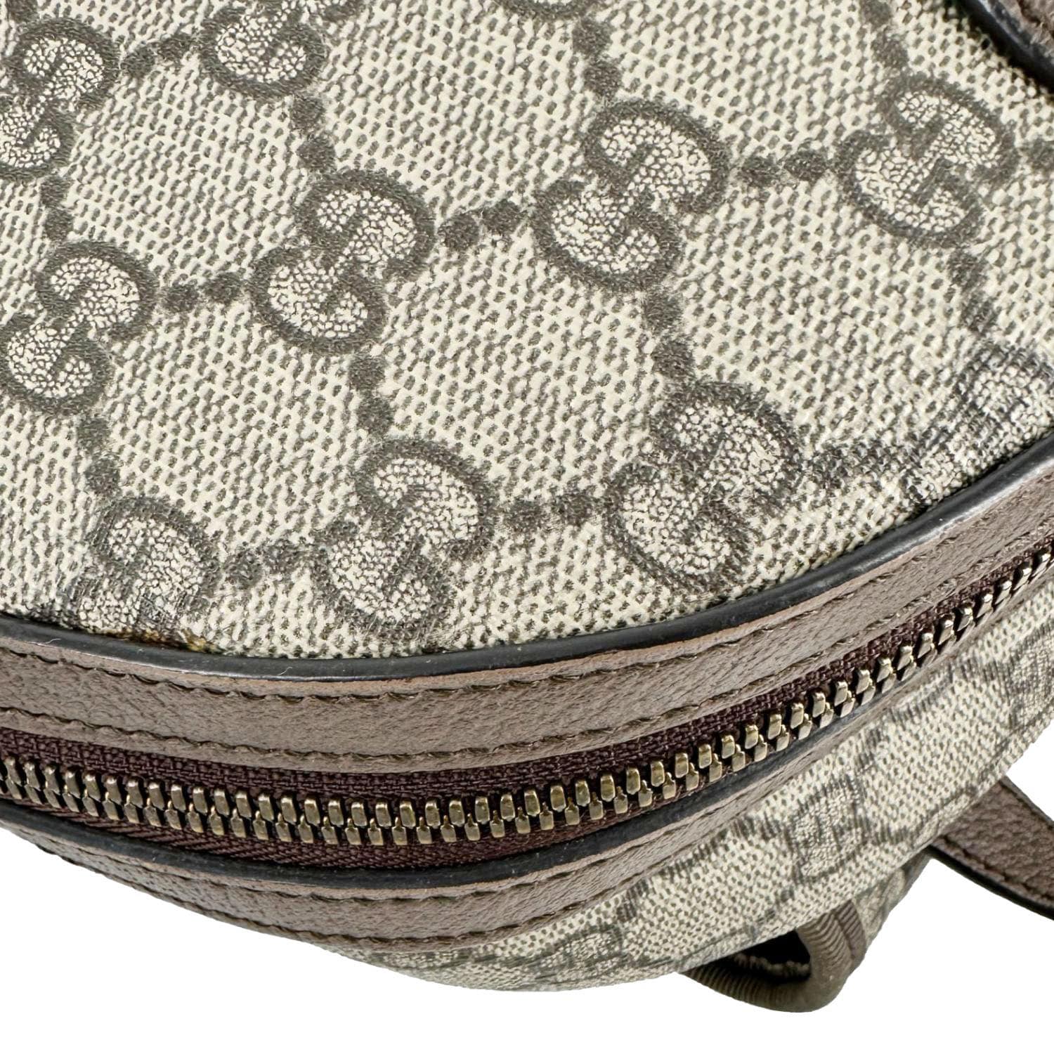 GUCCI x Disney Ophidia Dome Web GG Supreme Three Little Pigs Canvas Backpack Beige