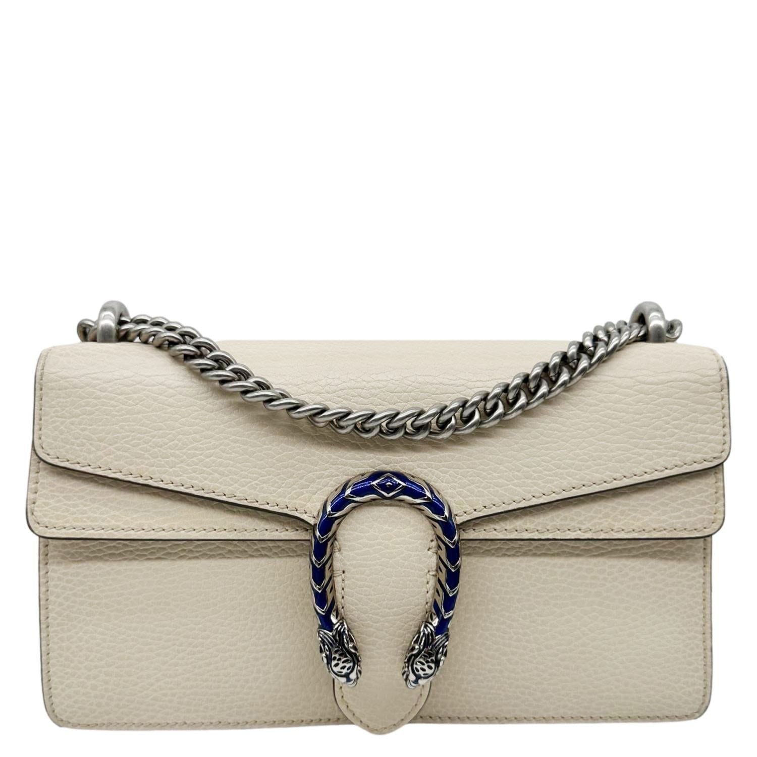 GUCCI Dionysus Small Calf Leather Shoulder Bag Beige 499623