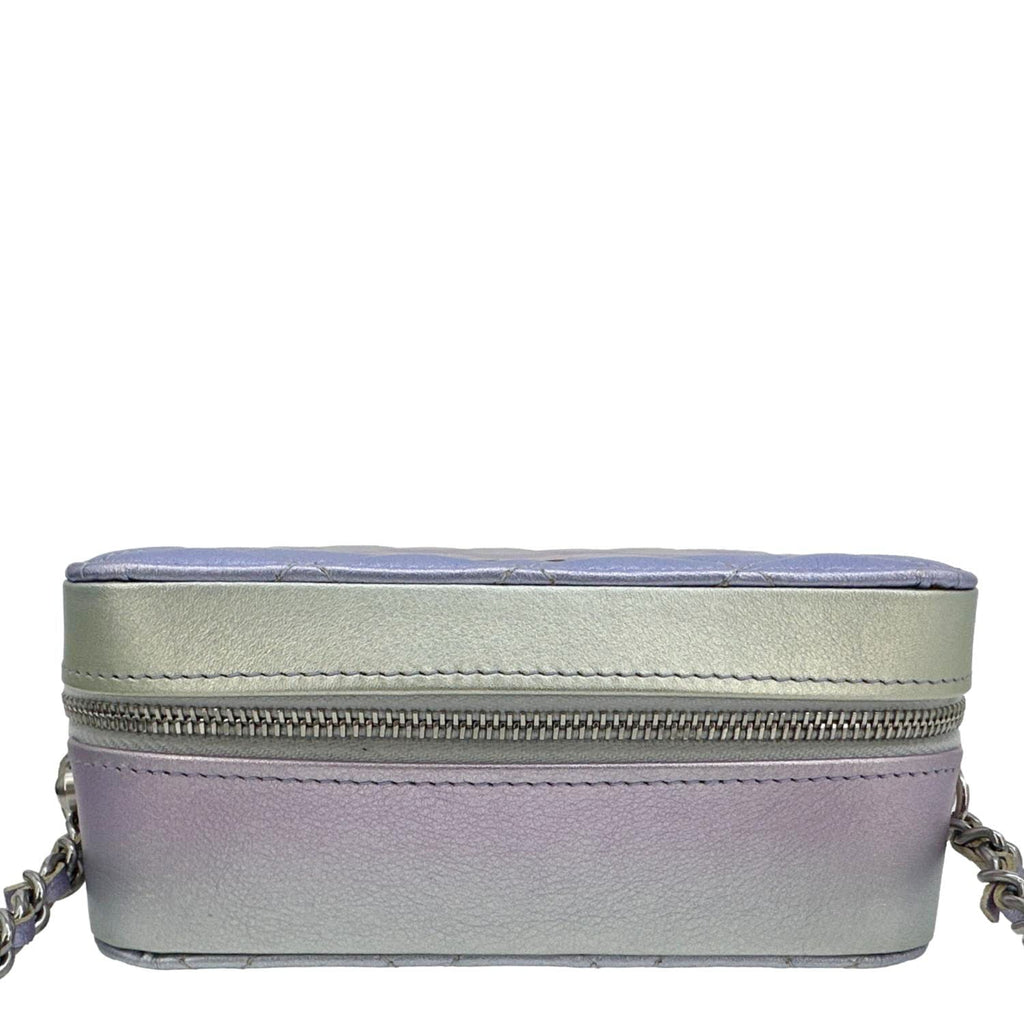 CHANEL Quilted Calfskin Gradient Metallic Leather Camera Bag Multicolor