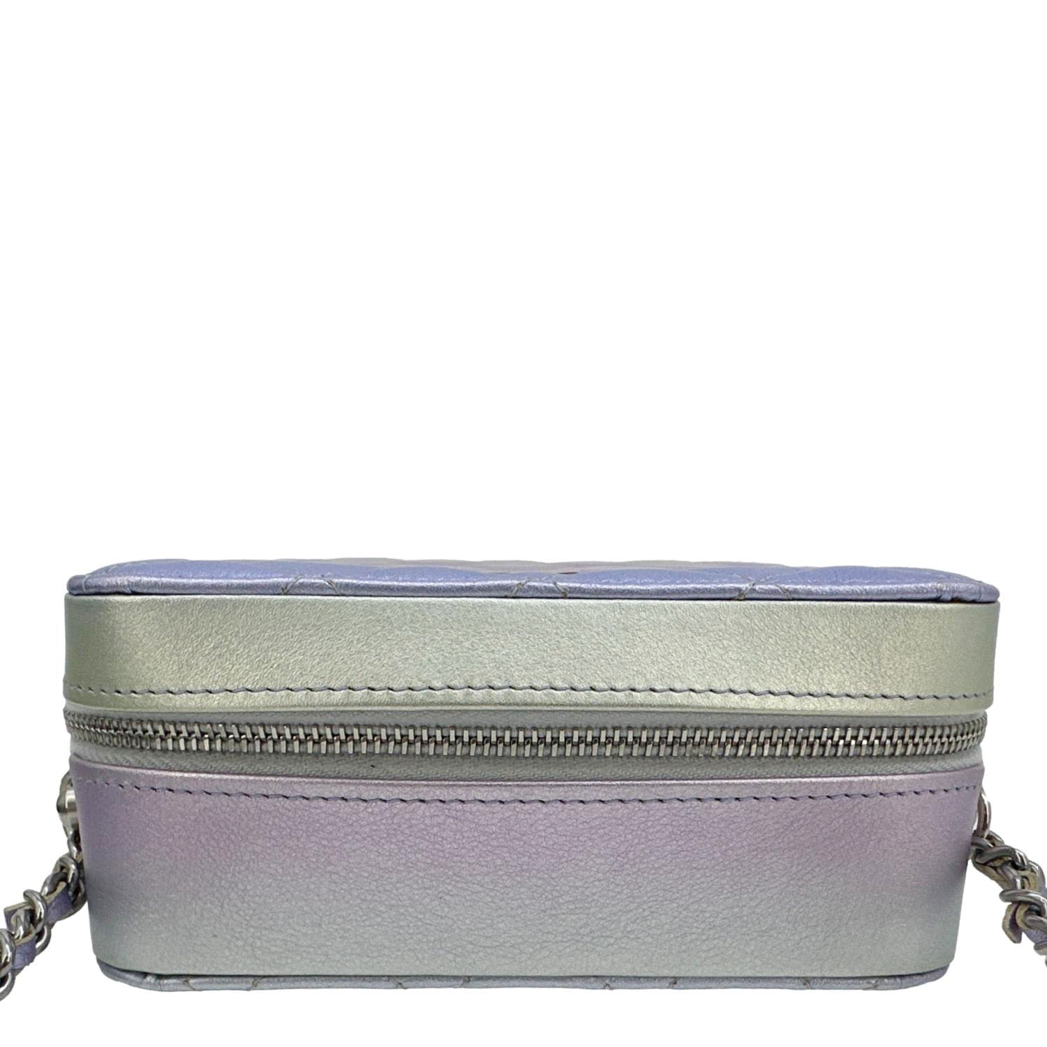 CHANEL Quilted Calfskin Gradient Metallic Leather Camera Bag Multicolor