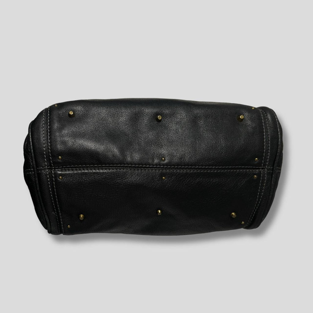 🔥 Authentic CHLOE Paddington Bag  Black Leather With Gold Lock Hardware Pre-owned 🔥