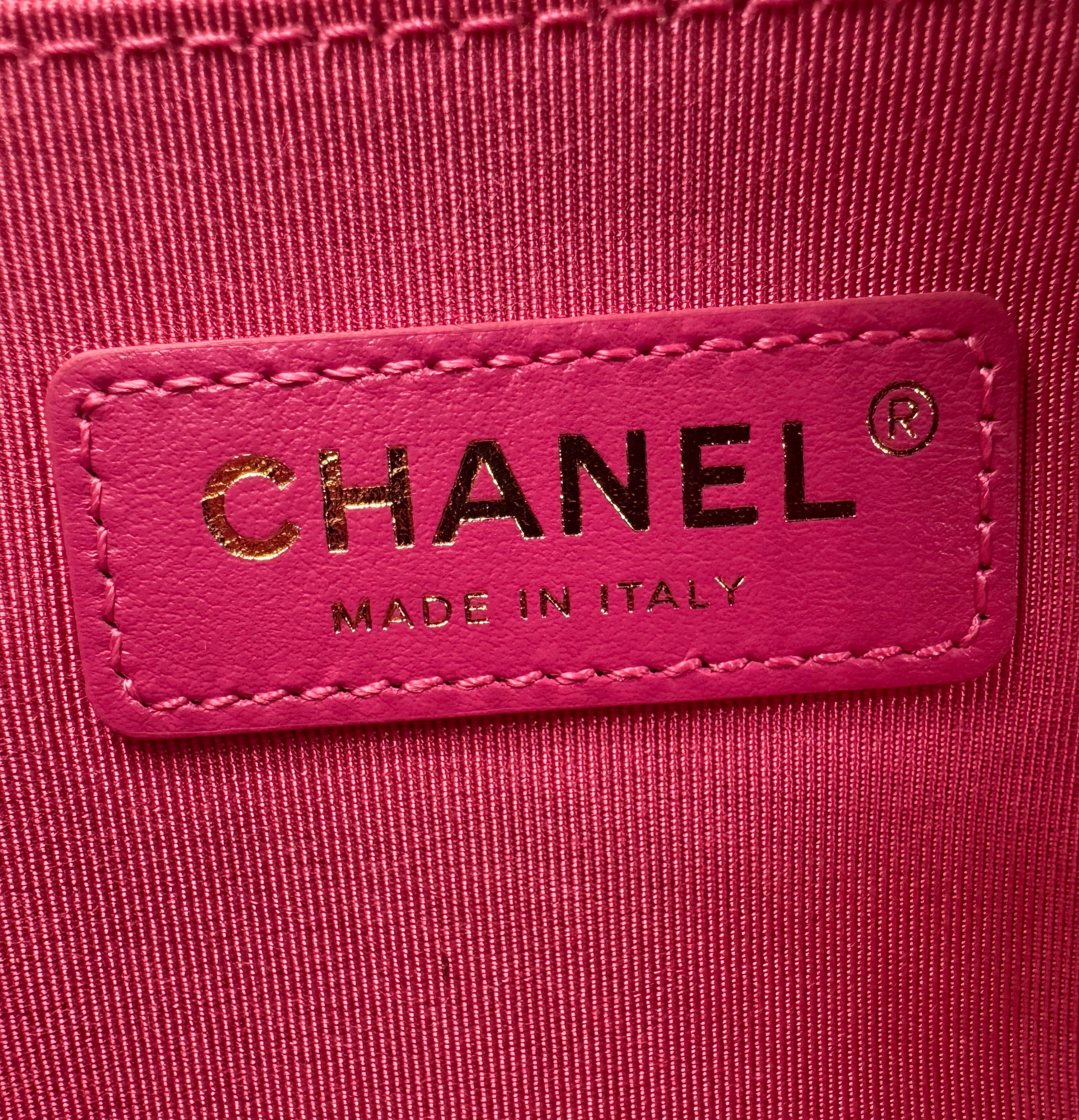 CHANEL Tweed Calfskin Signe Bowling Shoulder Bag Multicolor